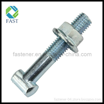 Zinc Plated Carbon Steel T Head Bolt with Nut